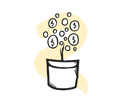 Grow your Money Icon 1 Gelb