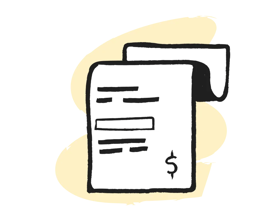 Receipt Icon 2 Gelb
