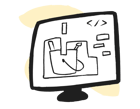 Web Design Build Icon 1 Gelb