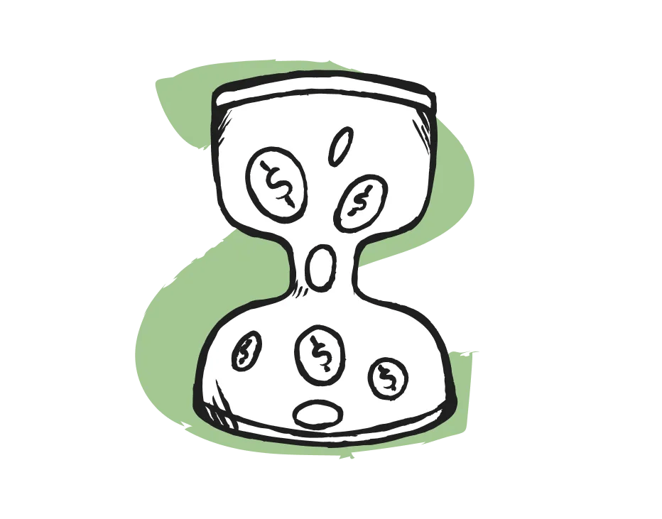 Time is Money Icon 3 Grün