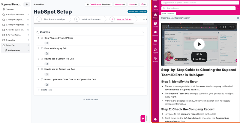 Action Plan with Video