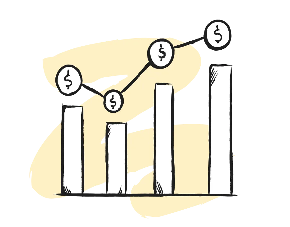 Compound Interest Icon 2 Gelb
