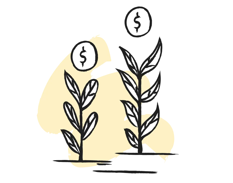 Grow your Money Icon 2 Gelb