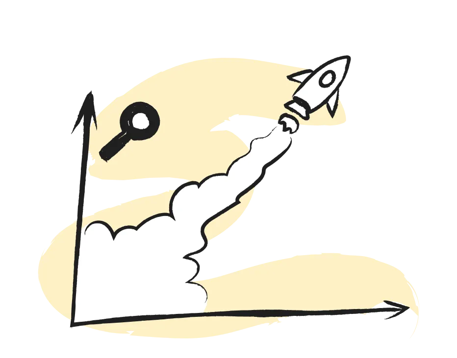 SEO Growth Icon 2 Gelb
